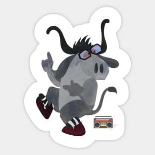 Dancing buffalo Sticker